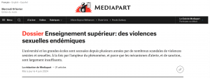 image Capture_dcran_20250219_110707.png (0.3MB)
Lien vers: https://www.mediapart.fr/journal/france/dossier/enseignement-superieur-des-violences-sexuelles-endemiques